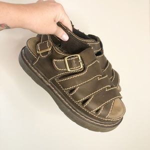 Vintage leather no boundaries platform sandals!